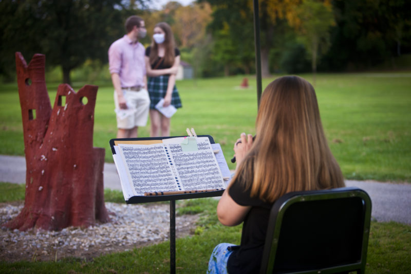 richmond symphony orchestra outdoor player couple